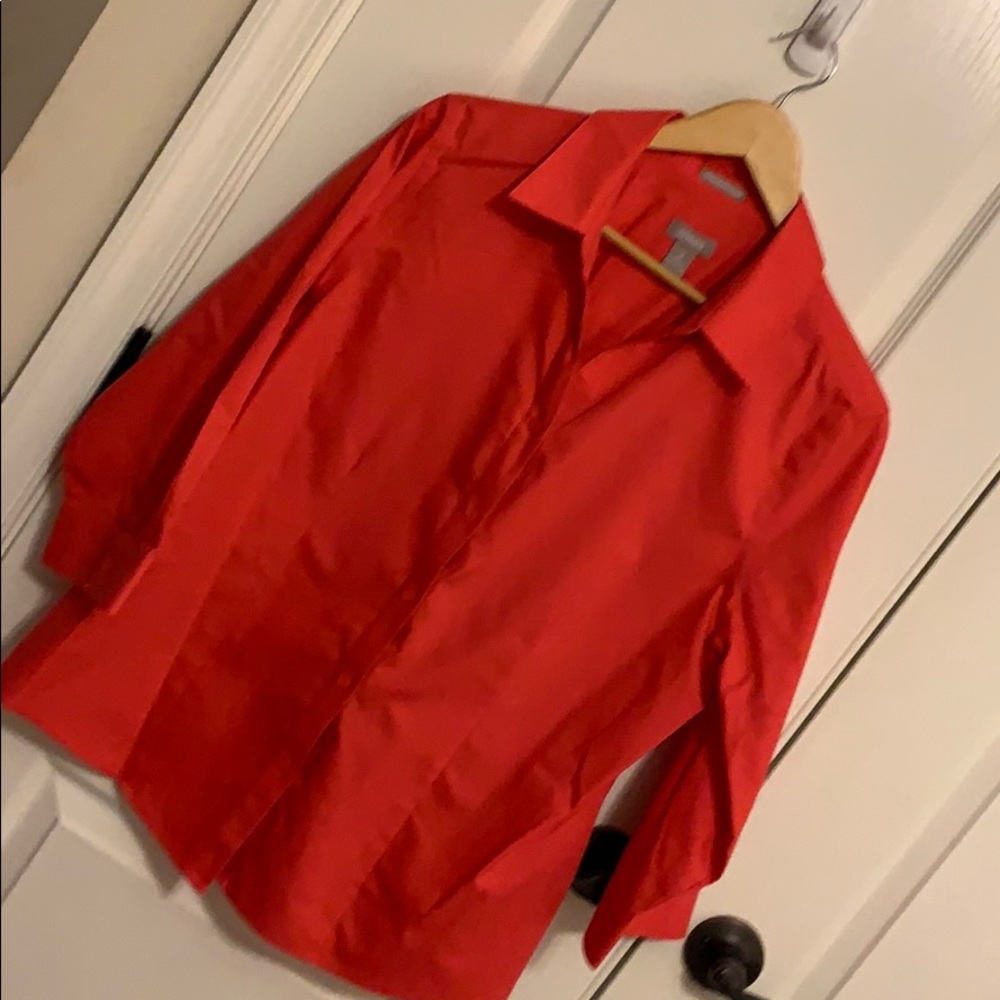 Chico’s coral red size 2 button down